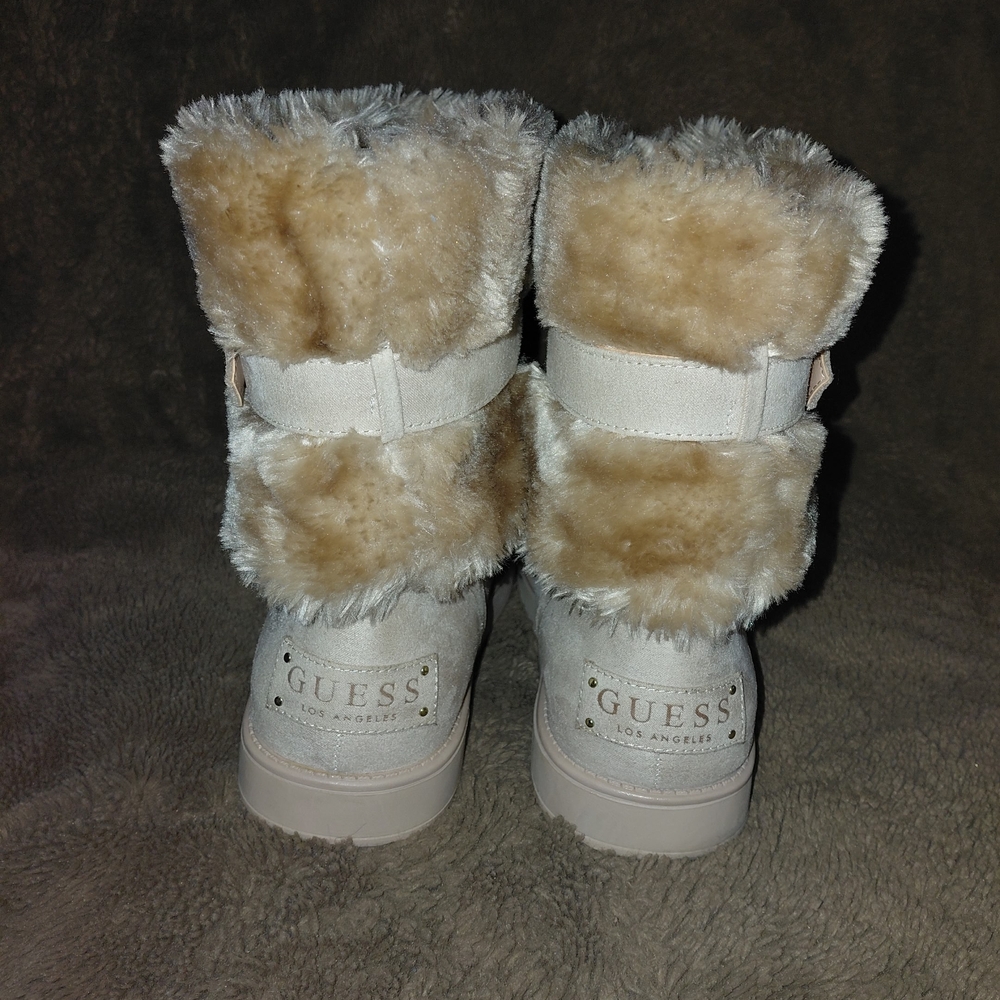 GUESS Women's Tan Fur Boots